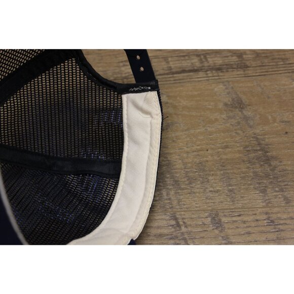 AJD Vintage Lucky Stripes‎ Snapback Trucker Hat Size Large Chain Stitch Knit - Picture 15 of 16